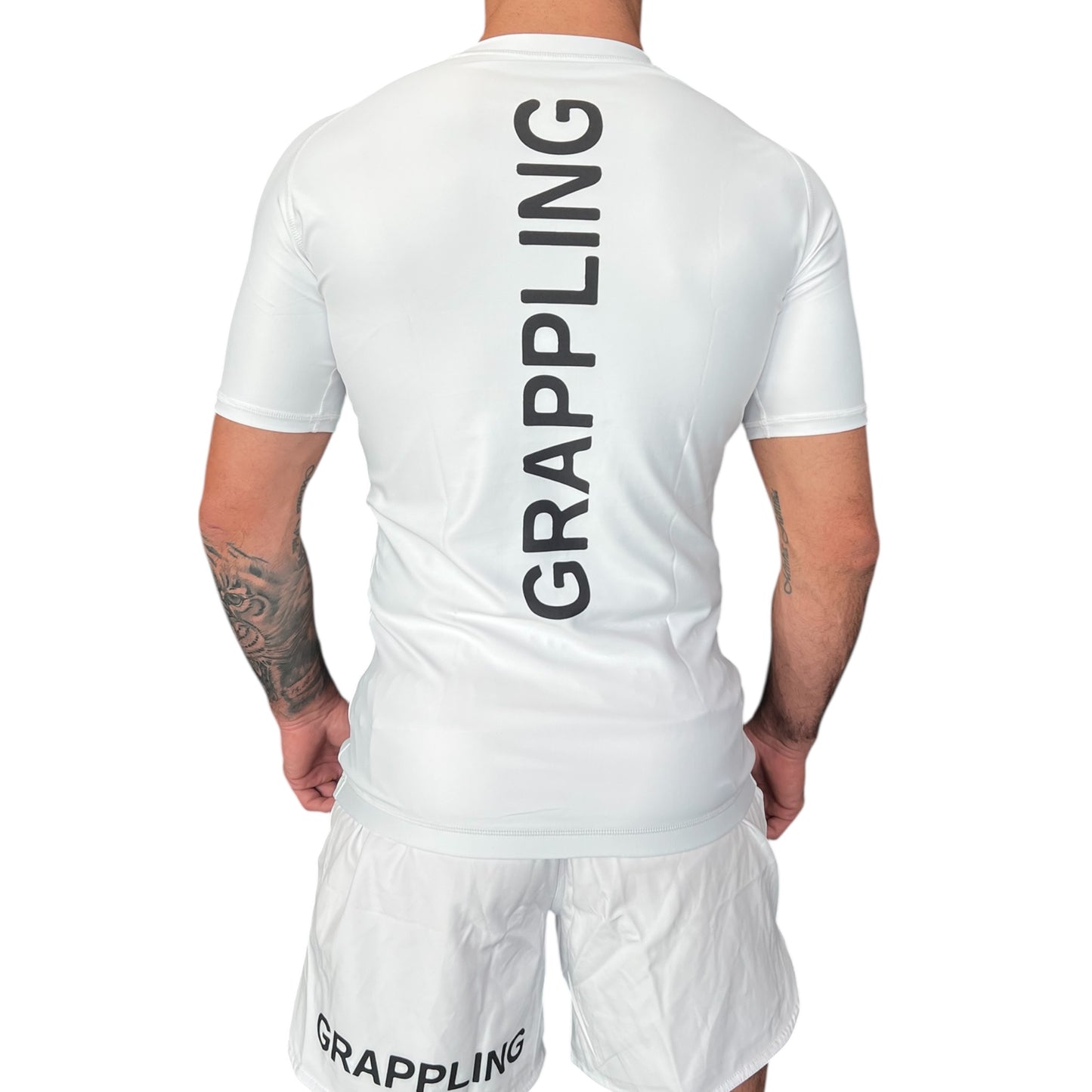 FERUS Combat Short Sleeve White Rashguard (AJP Legal)