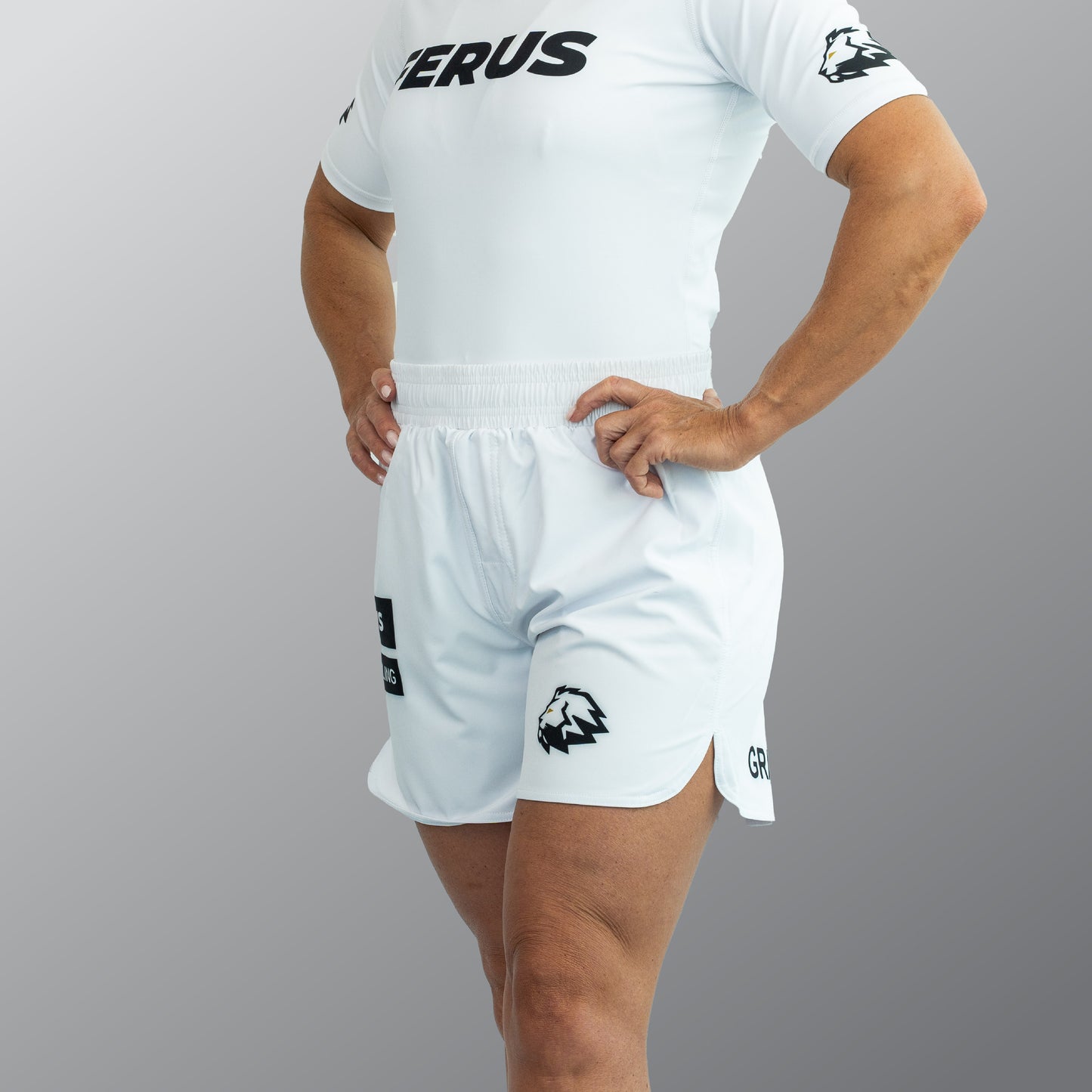 Ferus Unisex Combat Shorts - White (AJP Legal)
