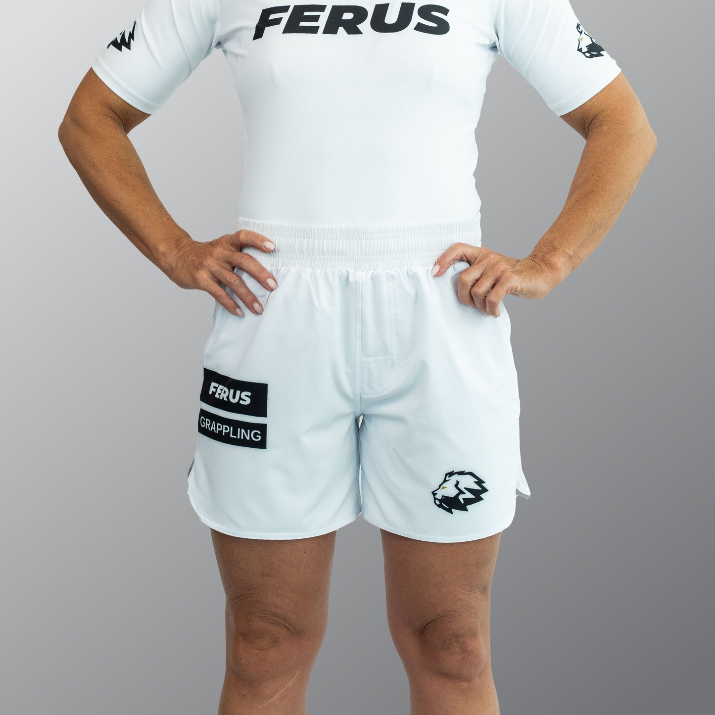 Ferus Unisex Combat Shorts - White (AJP Legal)