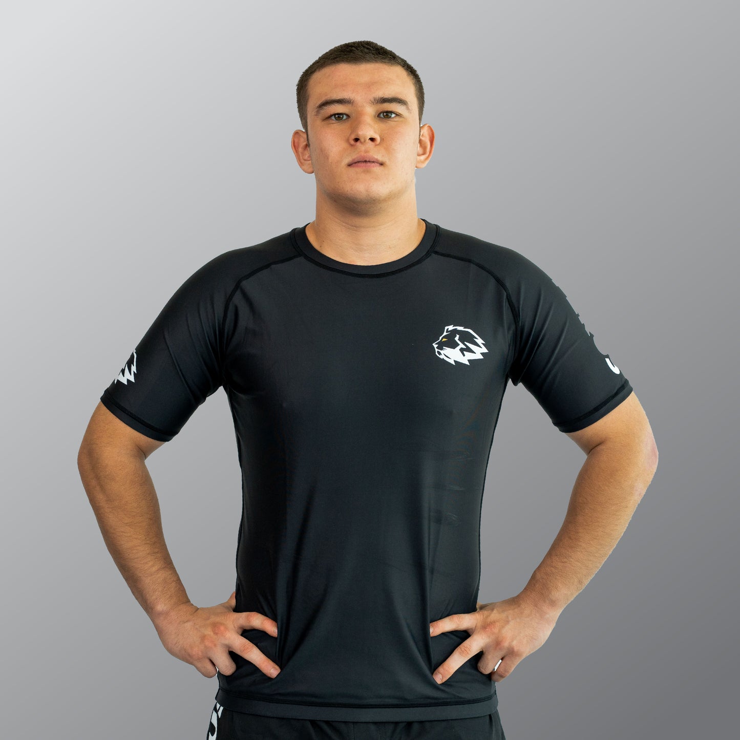 FERUS Unisex Short Sleeve Black Rashguard (AJP Legal)