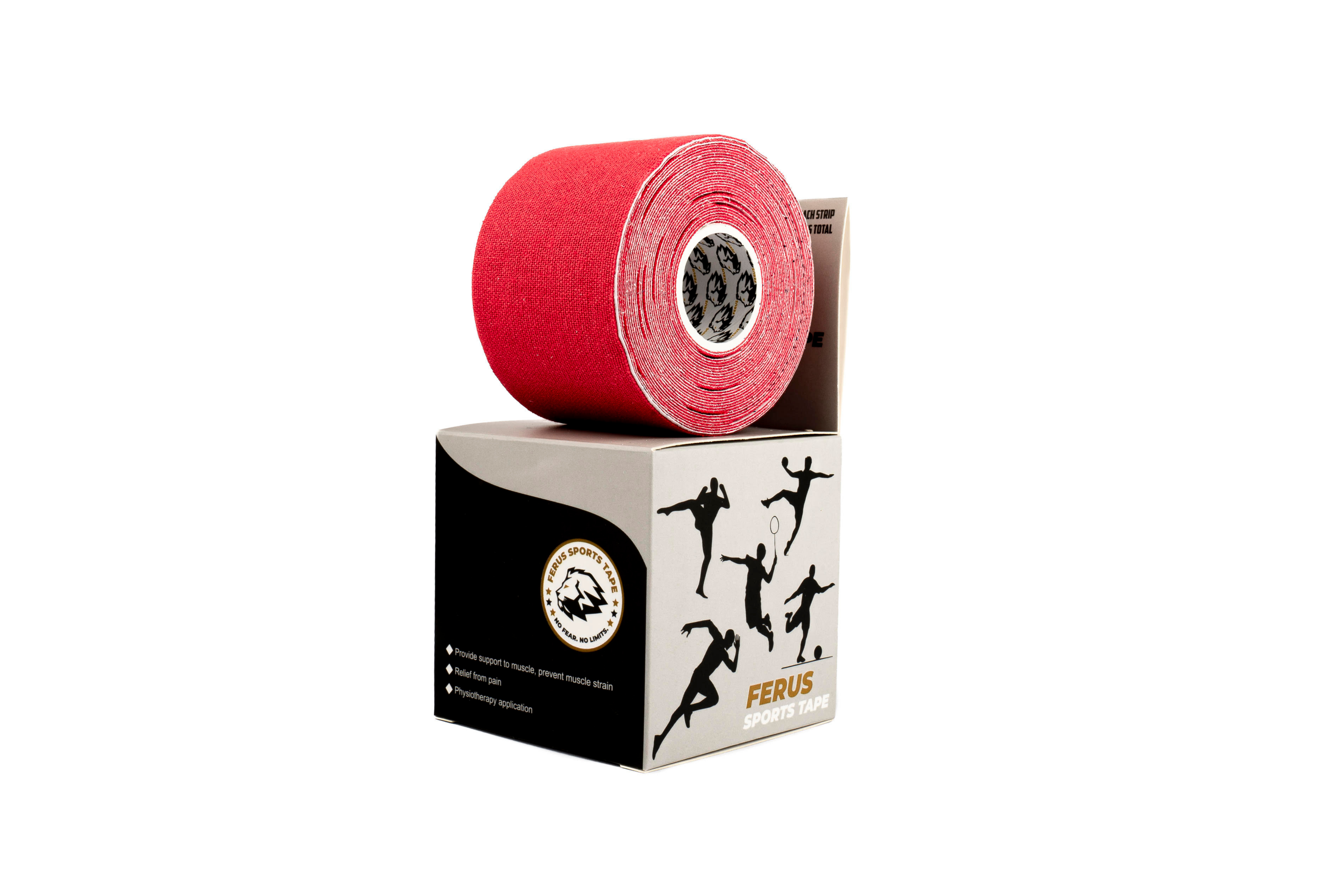 Kinesiology Cotton Tape - Pre Cut Roll with 20 Strips – Ferus Sports